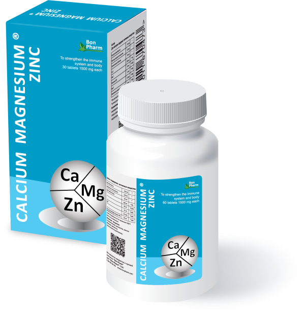 Кальций MEDICINES Calcium-Magnesium-Zinc tablets x 60 Bon Pharm