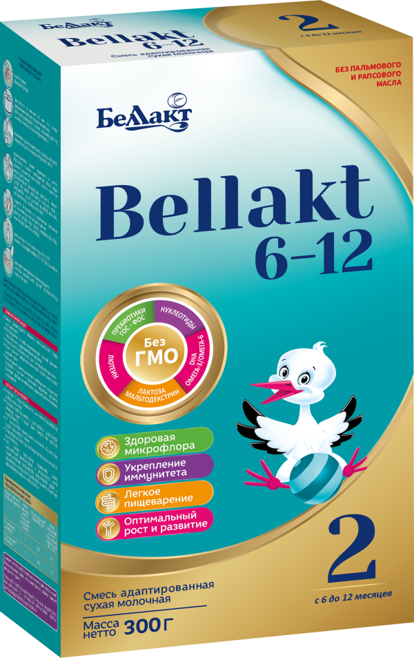 Беллакт ПРОДУКТЫ ДЛЯ ДЕТЕЙ Беллакт молочная смесь 6-12 месяцев 300г