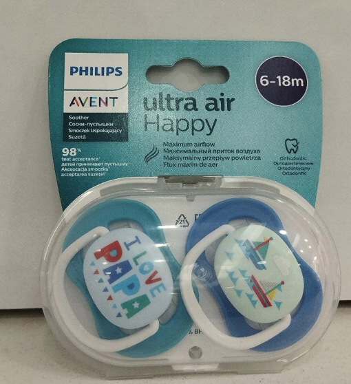 Авент FOR KIDS Avent silicone soothers 6-18 months #085/03