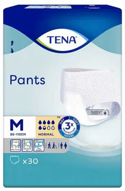 Тена CARE PRODUCTS Tena Slip plus medium panties 6 drops 80-110cm 30 pcs