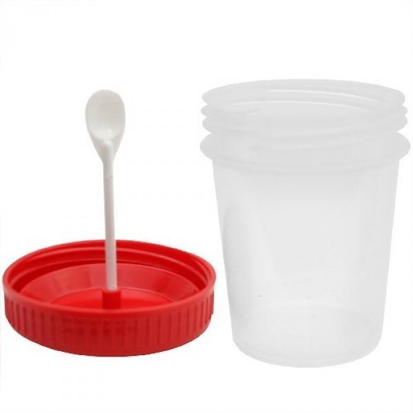 Тара MEDICAL SUPPLIES Plastic container for analysis with a spoon 60ml