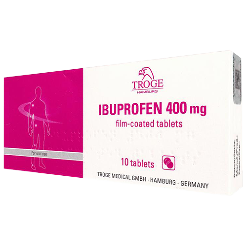 Ибупрофен MEDICINES Ibuprofen tablets 400mg x 10 Troge