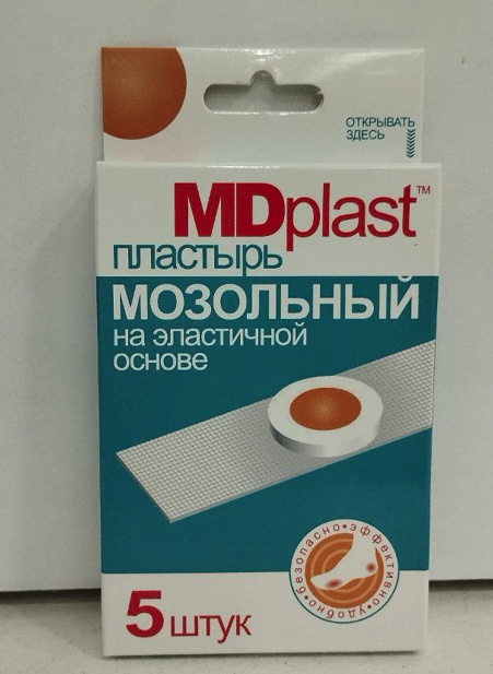 Пластырь MEDICAL SUPPLIES Plaster MD plast corn elastic base N5