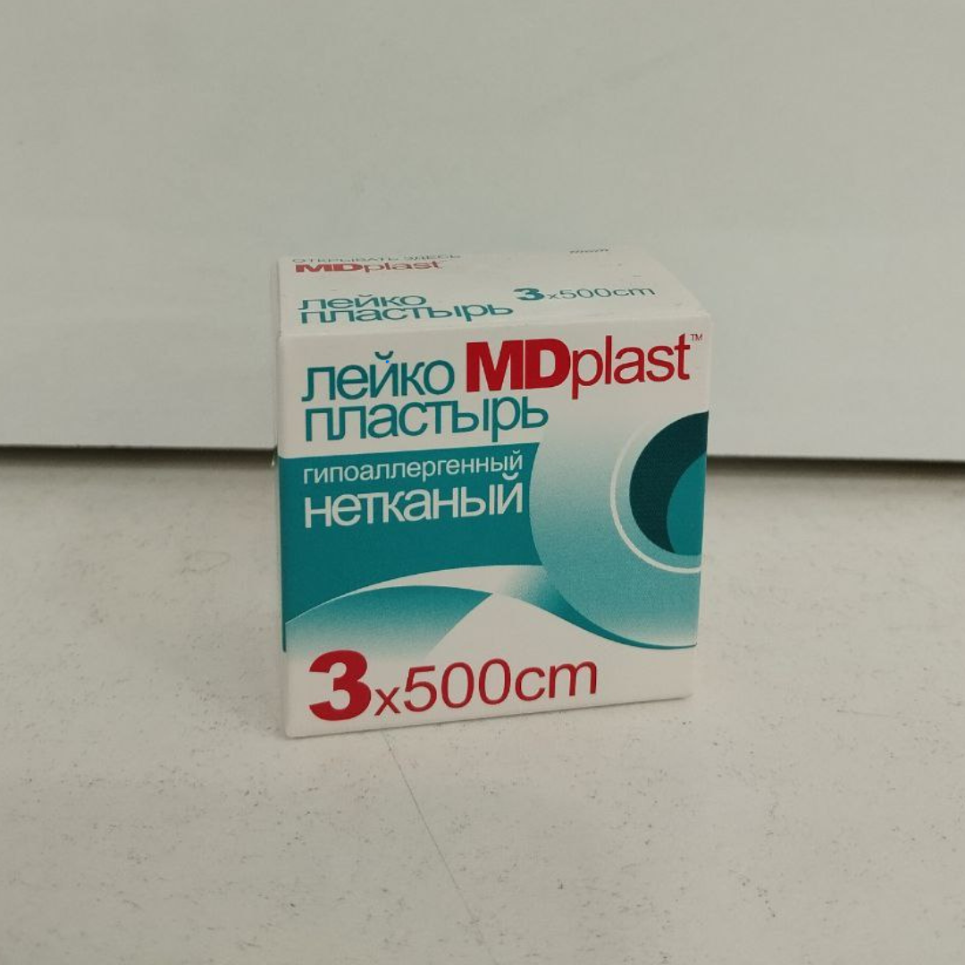 Лейкопластырь MEDICAL SUPPLIES Adhesive plaster MD plast 3x500