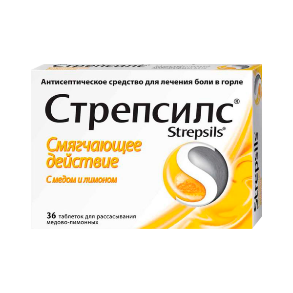 Стрепсилс ԴԵՂՈՐԱՅՔ Ստրեպսիլս դեղահատեր Մեղրով և Կիտրոնով x 36