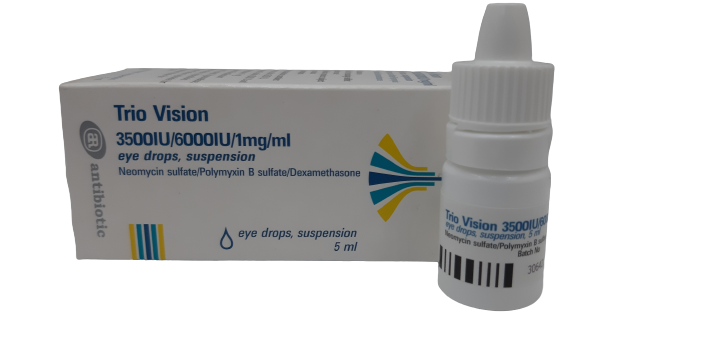 Трио MEDICINES Triovision eye drops 3500IU/6000IU/1mg/1ml 5ml