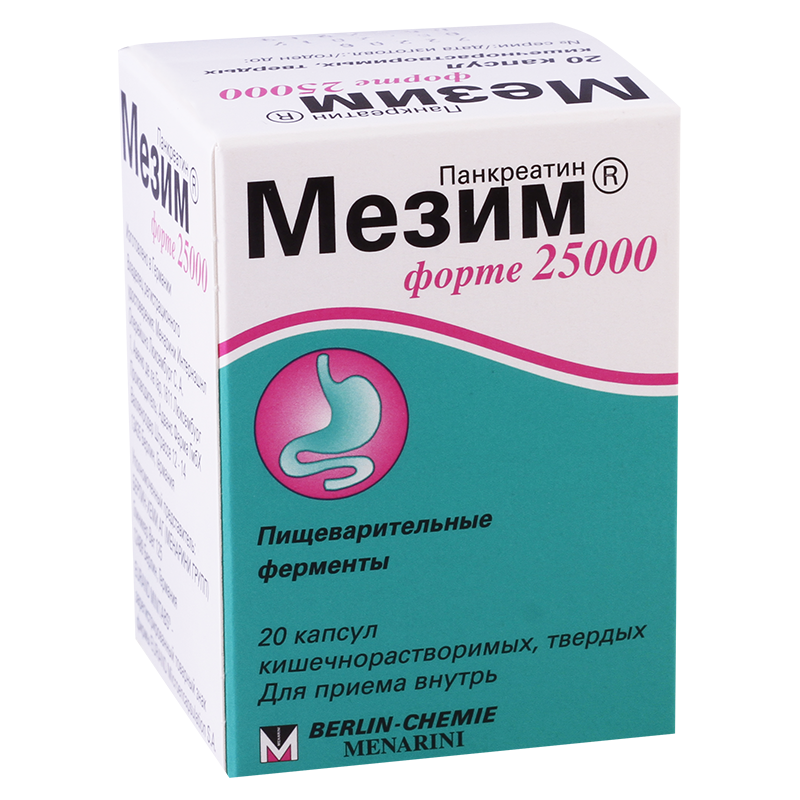 Мезим MEDICINES Mezym Forte capsules 25000IU x 20