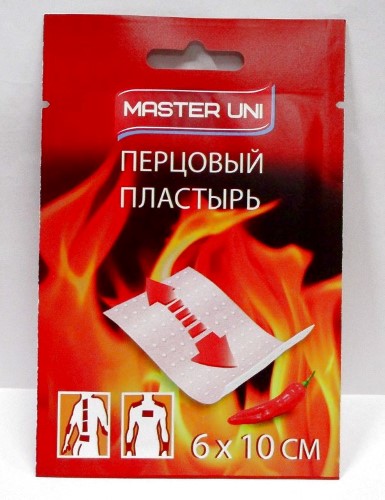 Пластырь MEDICAL SUPPLIES Pepper plaster 6x10cm x 1 Master