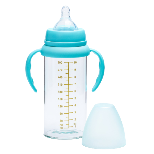 Мам&Бейби FOR KIDS Mum&Baby glass feeding bottle with wide neck 300ml