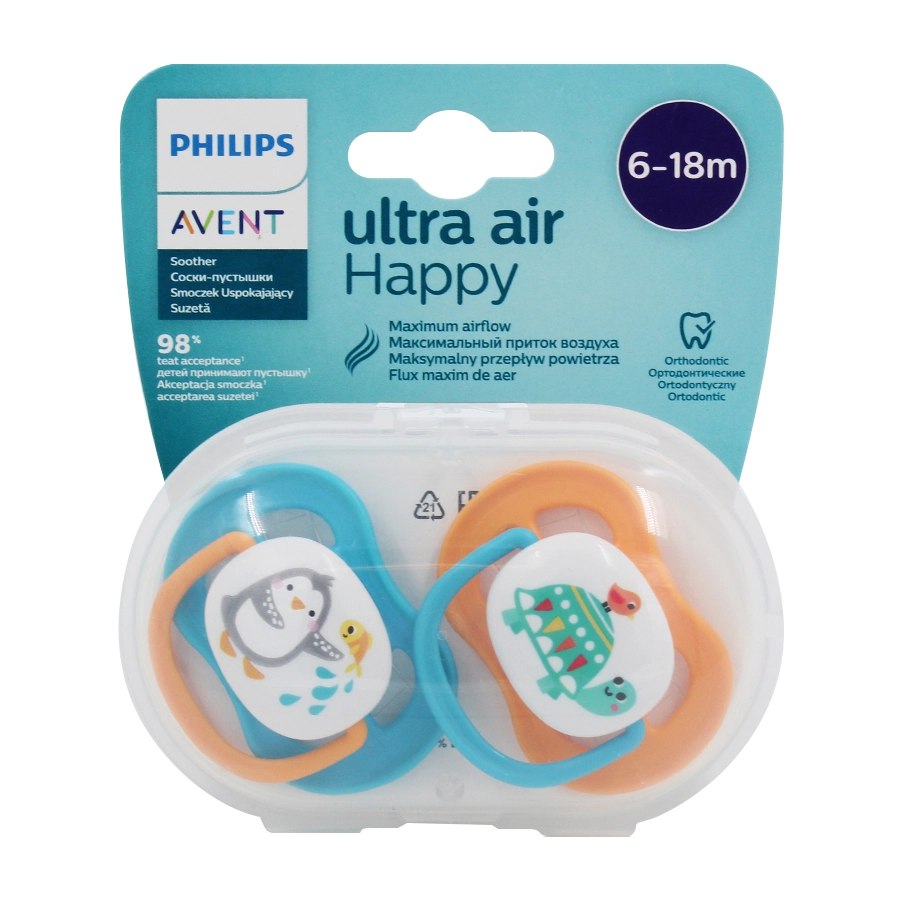 Авент FOR KIDS Avent silicone soothers 6-18 months #080/07