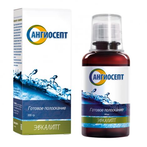 Ангиосепт MEDICINES Angiosept eucalyptus mouth rinse 200ml