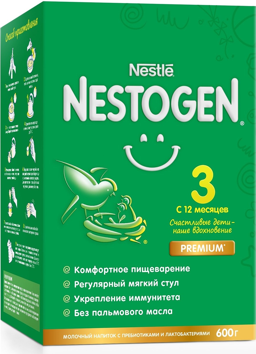 Нестожен FOR KIDS Nestogen Premium 1 milk formula 12+ months 600g
