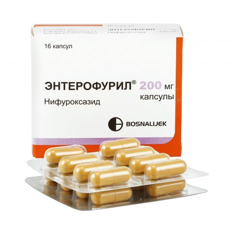 Энтерофурил MEDICINES Enterofuryl capsules 200mg x 16