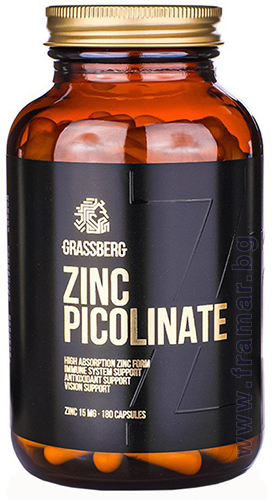 Пиколинат MEDICINES Zinc picolinate capsules 15mg x 180 Grassberg