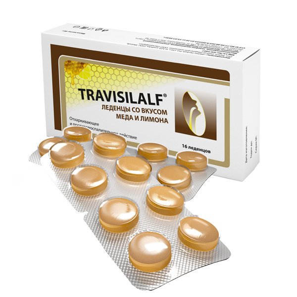 Трависилалф MEDICINES Travisilalf lozenges honey and lemon flavor x 16