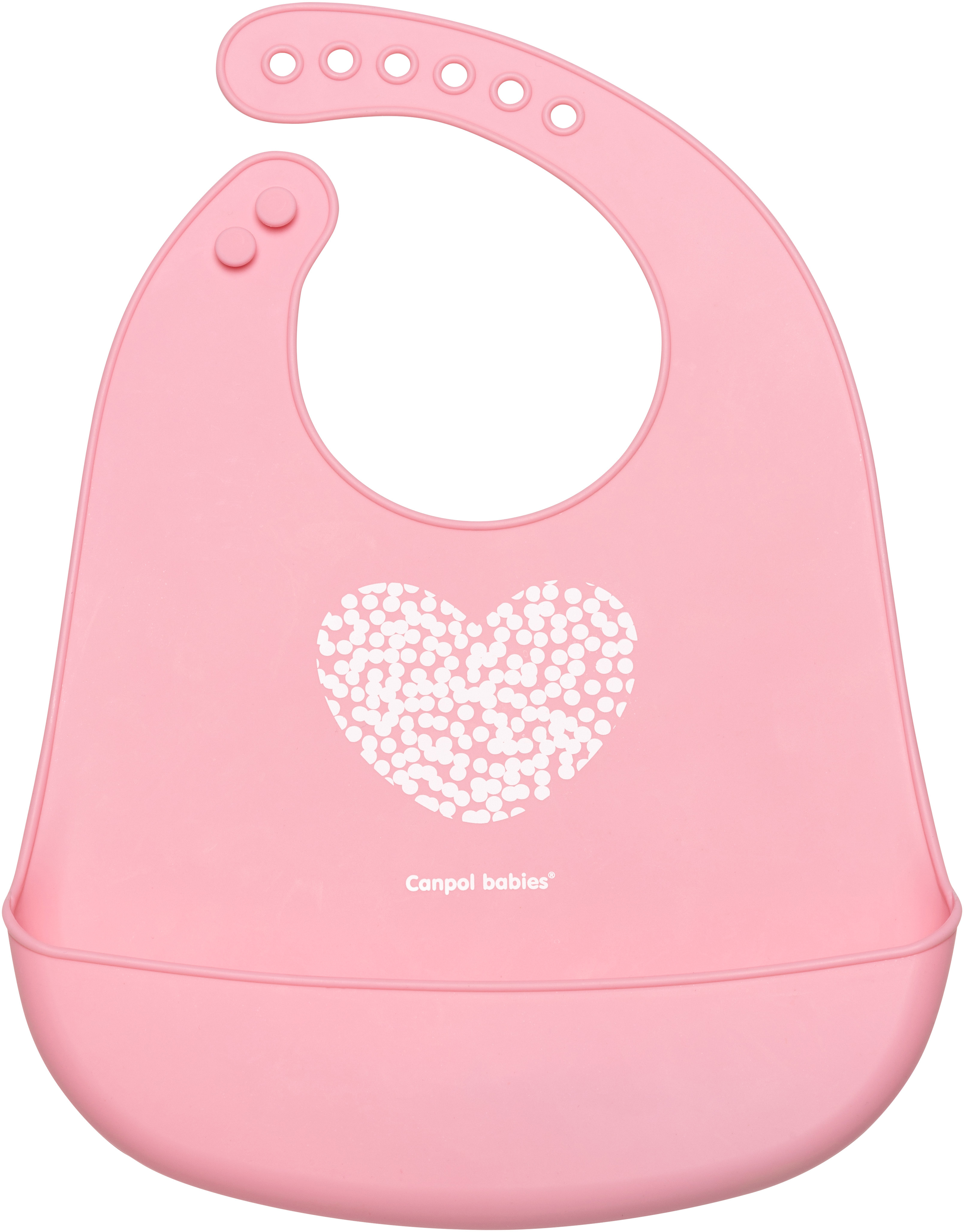 Канпол FOR KIDS Canpol Silicone bib with pocket, pink 4100