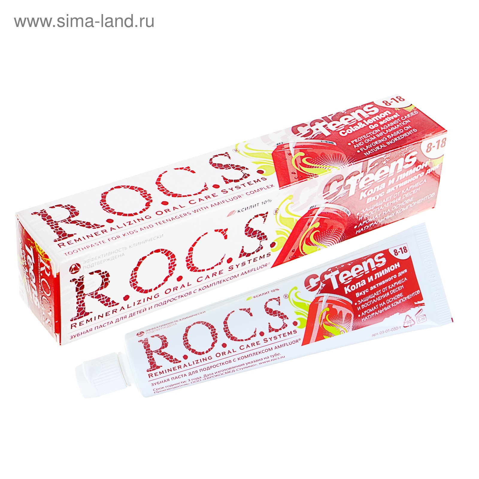 Рокс FOR KIDS Rocks Cola & Lemon Toothpaste 74g