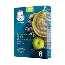 Гербер FOR KIDS Gerber dairy-free multi-recipe porridge with apple and prunes 6+ months 180g