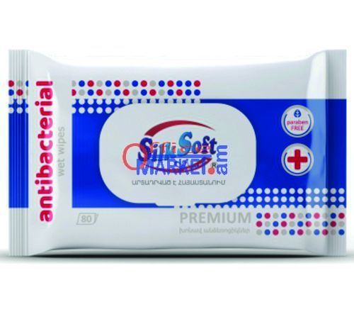 СилкСофт CARE PRODUCTS SilkSoft antivirus wet wipes 80pcs