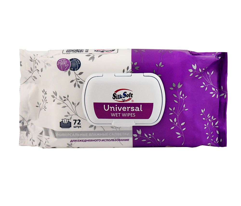 СилкСофт CARE PRODUCTS SilkSoft wet wipes universal 72pcs