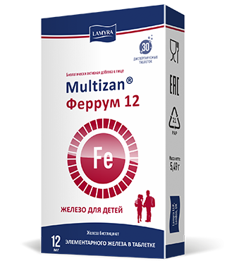 Мультизан MEDICINES Multizan Ferrum tablets 12mg x 30