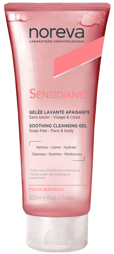 Норева CARE PRODUCTS Noreva Sensidiane soothing cleansing gel for face and body 200ml #2807