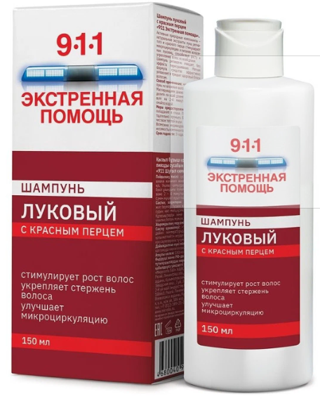 911 MEDICINES 911 onion shampoo with red pepper 150ml Mir