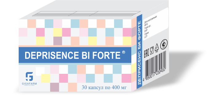 Деприсенс ЛЕКАРСТВЕННЫЕ СРЕДСТВА Деприсенс Би Форте капсулы 400мг x 30