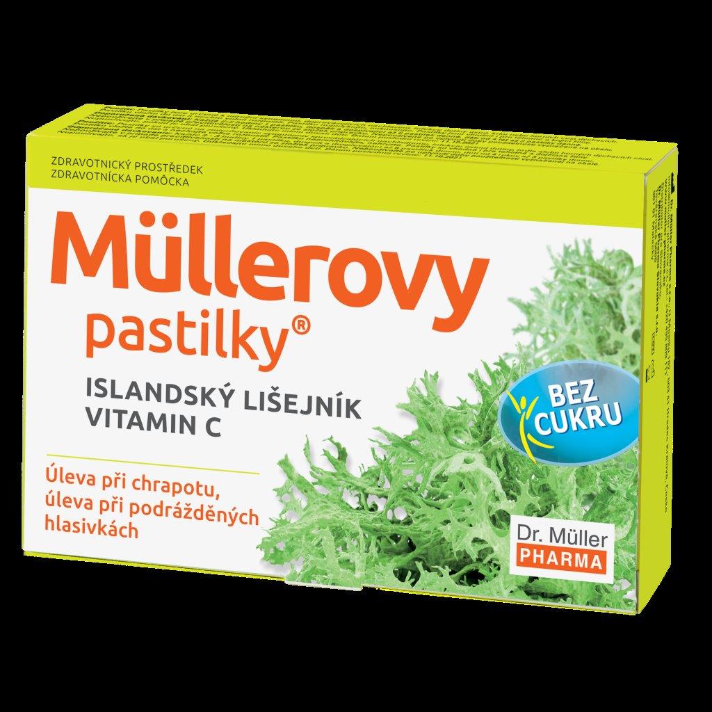 Пастилки MEDICINES Dr. Muller Pastilles Iceland Moss + Vitamin C without sugar x36