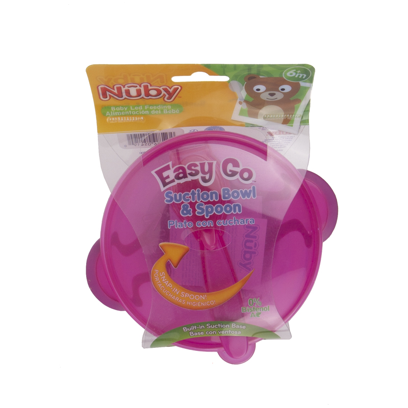 Нуби FOR KIDS Nuby plate with lid and spoon 6+ 5419