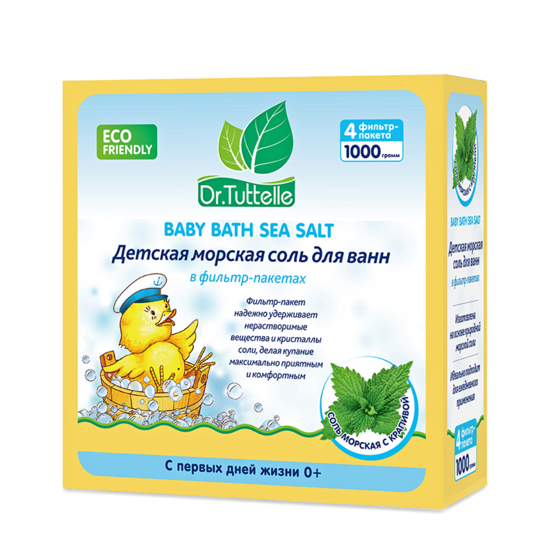 Др.Тутл FOR KIDS Dr. Tuttelle baby sea bath salt with nettle extract 1000g