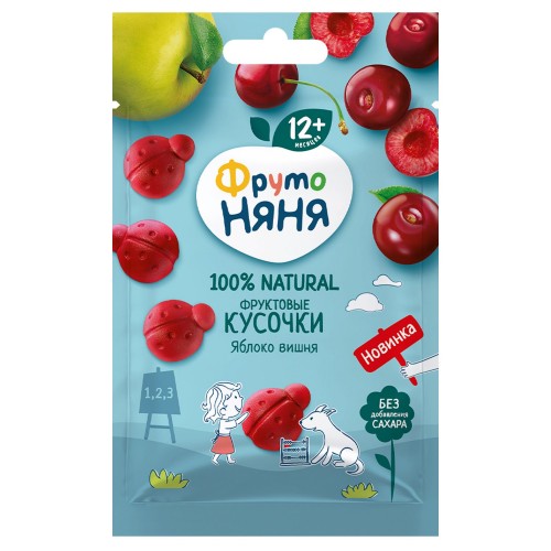 Фруто FOR KIDS Fruto Nyanya fruit pieces apple cherry 12m+15g