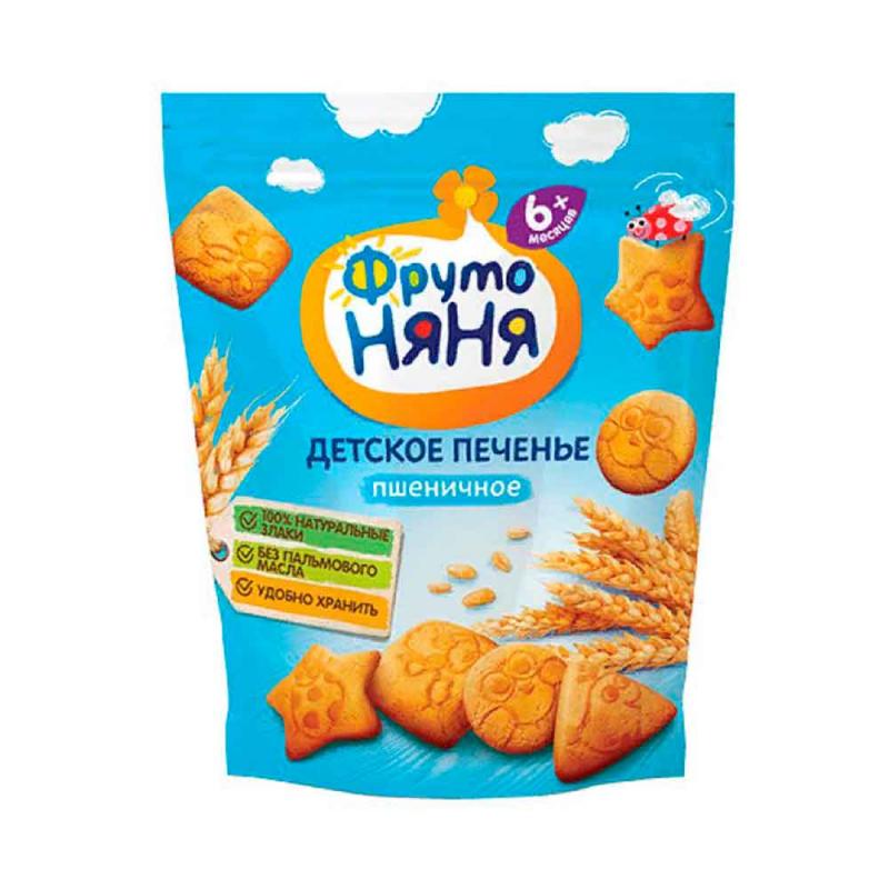 Фруто FOR KIDS Fruto Nyanya baby wheat cookies 6+m. 120