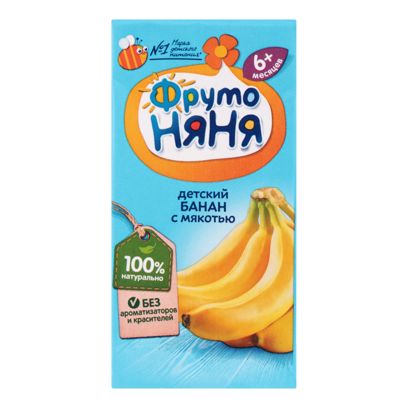 Фруто FOR KIDS Fruto Nyanya juice baby banana with pulp 6m+ 0.2l.