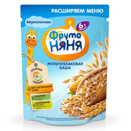Фруто FOR KIDS Fruto Nyanya dairy-free multi-grain porridge 6+ months 200g