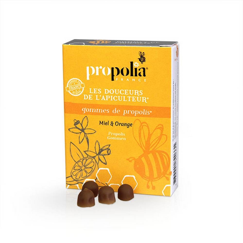 Прополиа MEDICINES Propolia propolis gums with honey and orange 45g