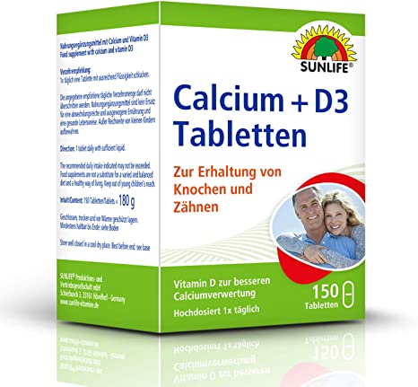 Санлайф MEDICINES SUNLIFE Calcium + D3 Tablets x 150