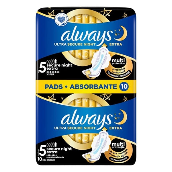 Олвейс CARE PRODUCTS Always pads ultra secure night N5 10pcs (3849)