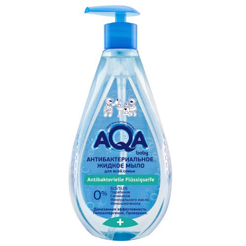 Ака FOR KIDS AQA Baby. Antibacterial liquid soap. for the whole family, 400ml 6047