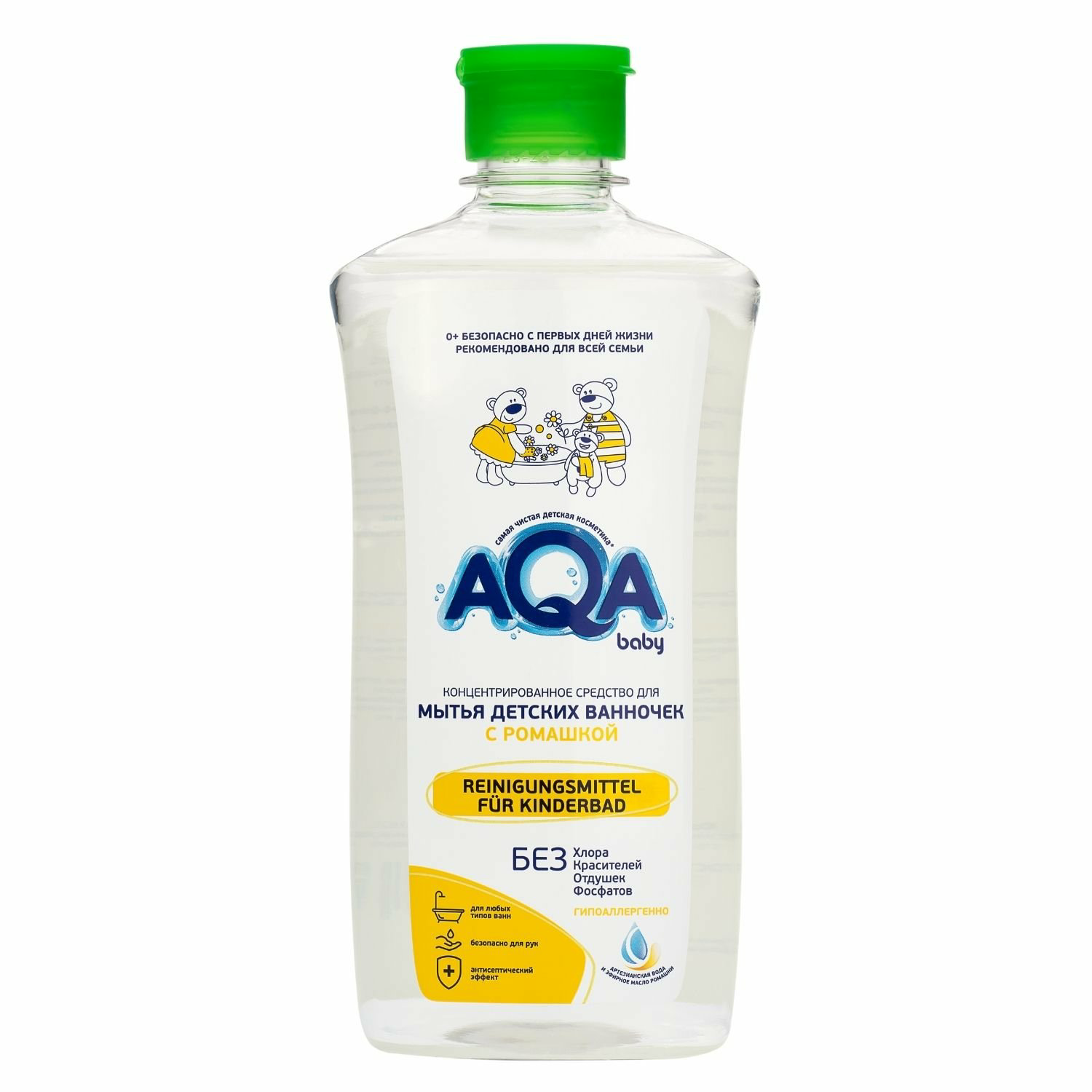 Ака FOR KIDS AQA Baby. Concentrated cleaner for baby baths with chamomile 500ml 2247