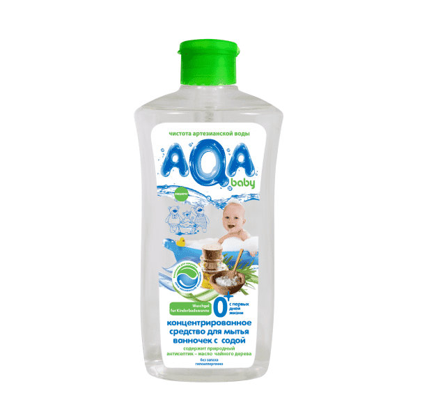 Ака FOR KIDS AQA Baby. Concentrated cleaner for baby baths with soda 500ml 2261