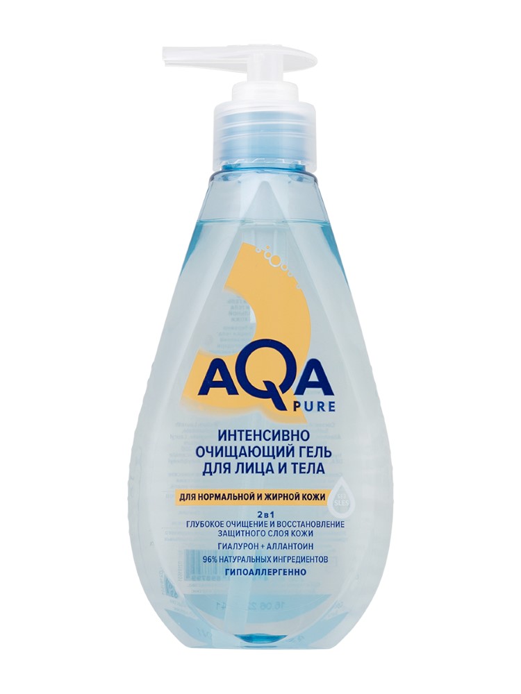 Ака CARE PRODUCTS AQA Pure. Cleansing gel. for face and body for normal and oily skin, 250ml 8799