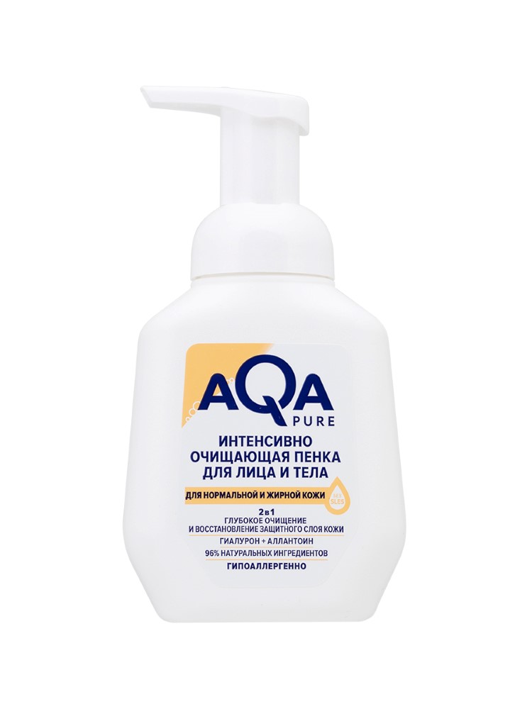 Ака CARE PRODUCTS AQA Pure. Cleansing foam. for face and body, for normal and oily skin, 250ml 8898