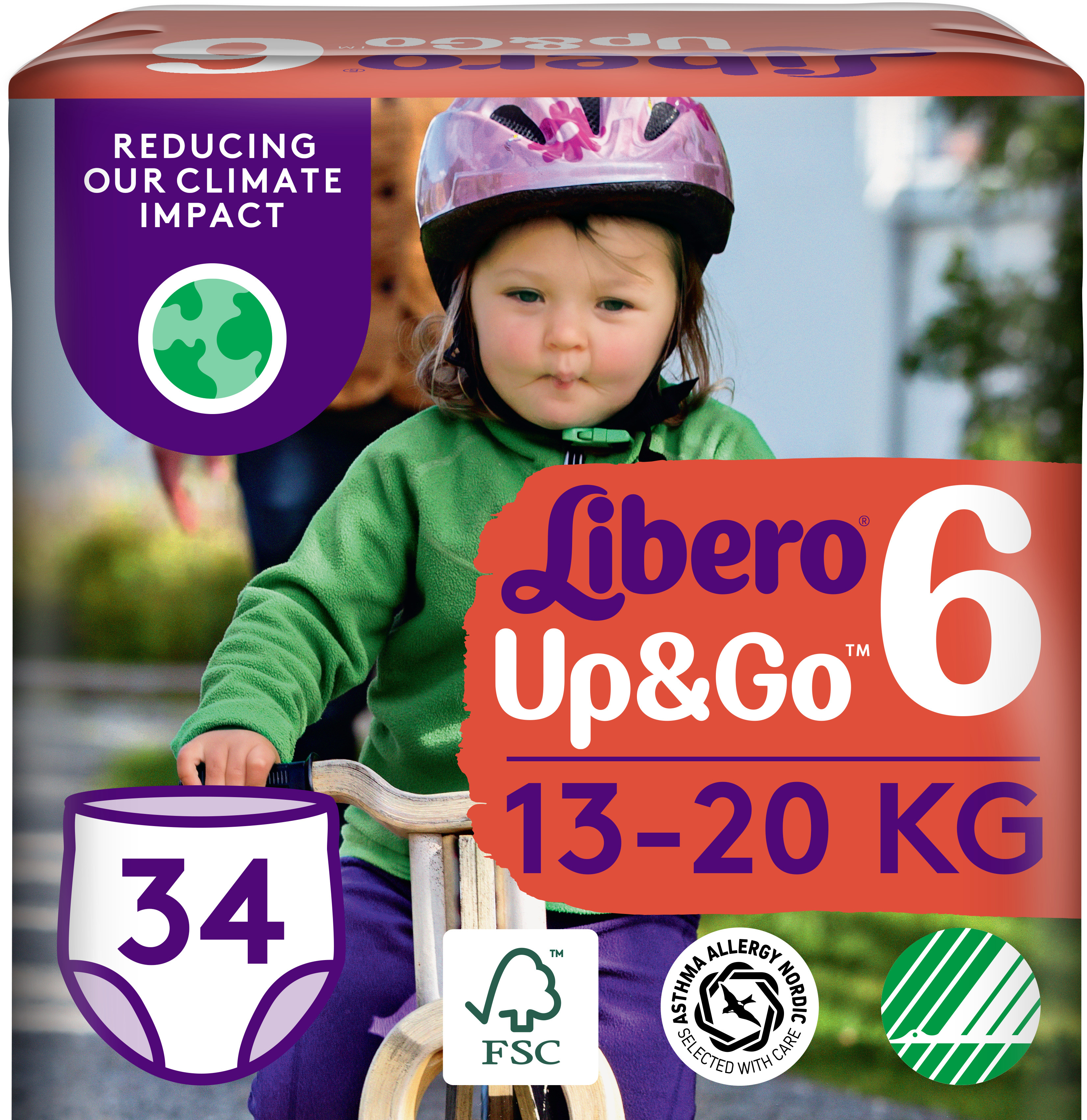 Либеро FOR KIDS Libero UP&GO diaper panties #6 13-20kg 34pcs