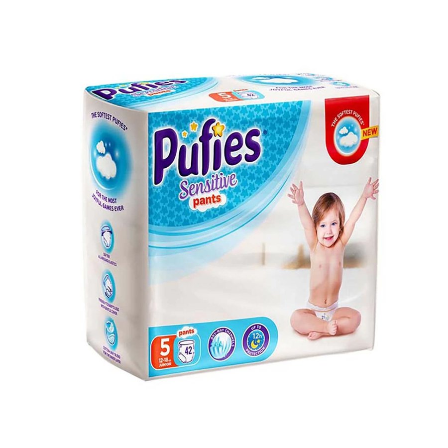 Пуфис FOR KIDS Pufies Sensitive diaper panties #5 12-17kg 42pcs