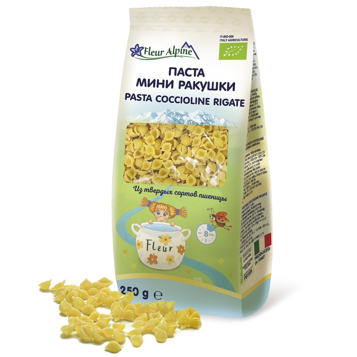 Флер FOR KIDS Fleur Alpine Organic paste small snails 250g