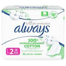 Олвейс CARE PRODUCTS Always pads cotton long N2 10pcs