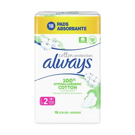 Олвейс CARE PRODUCTS Always pads cotton long N2 18pcs