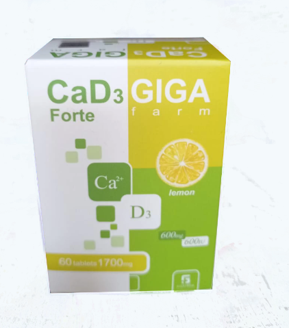 Кальций MEDICINES Calcium D3 Forte 600/600 tablets with lemon flavour x 60 Giga Farm