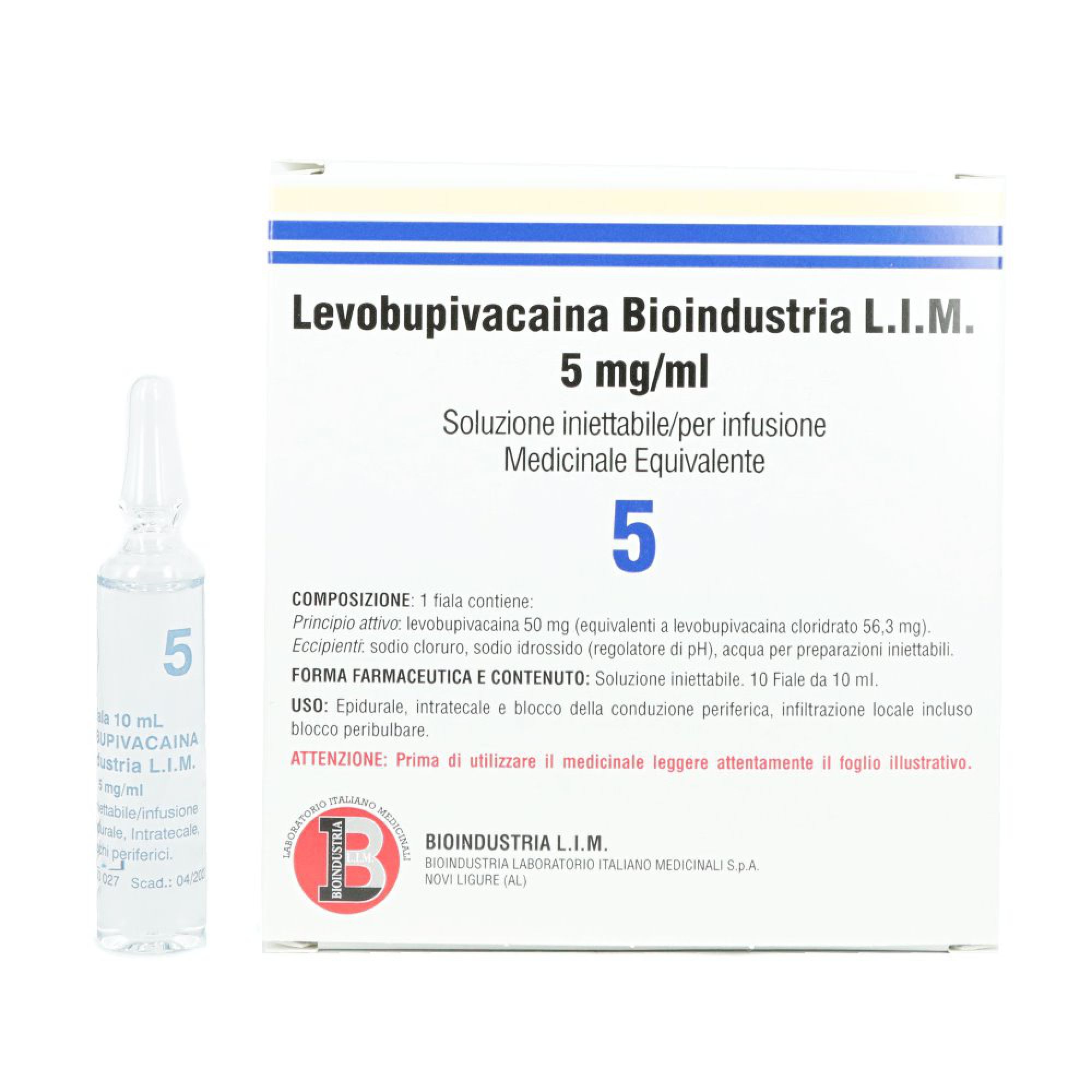 Левобупивакаин MEDICINES Levobupivacaine Bioindustria sol. for inj. 5mg/ml amp. 10ml x10